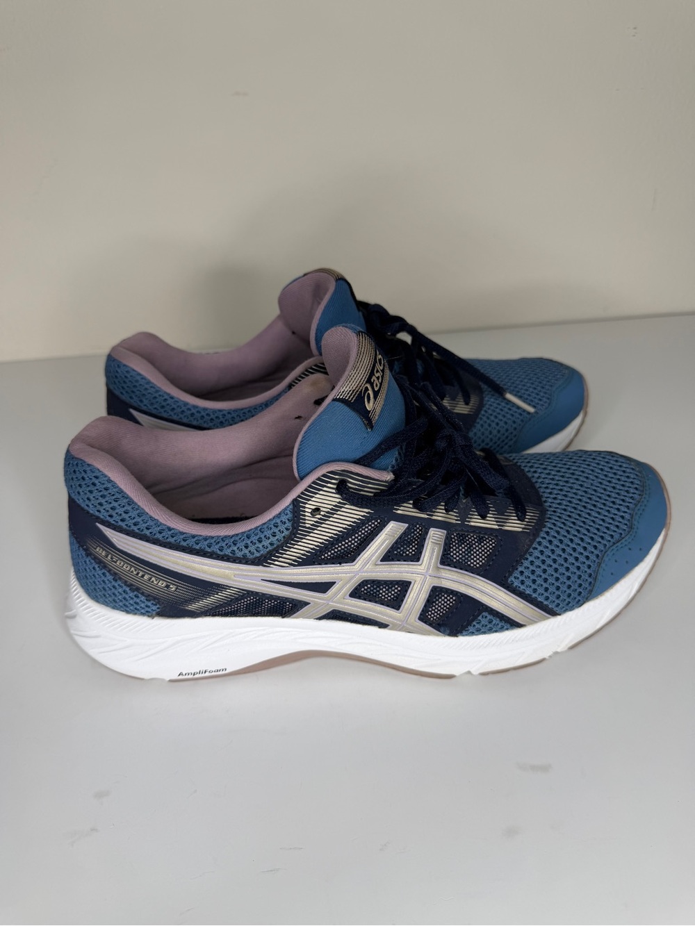 Asics Running Shoes Women’s Size 9.5 Blue Gel Contend 5 Athletic Trail 1012A794